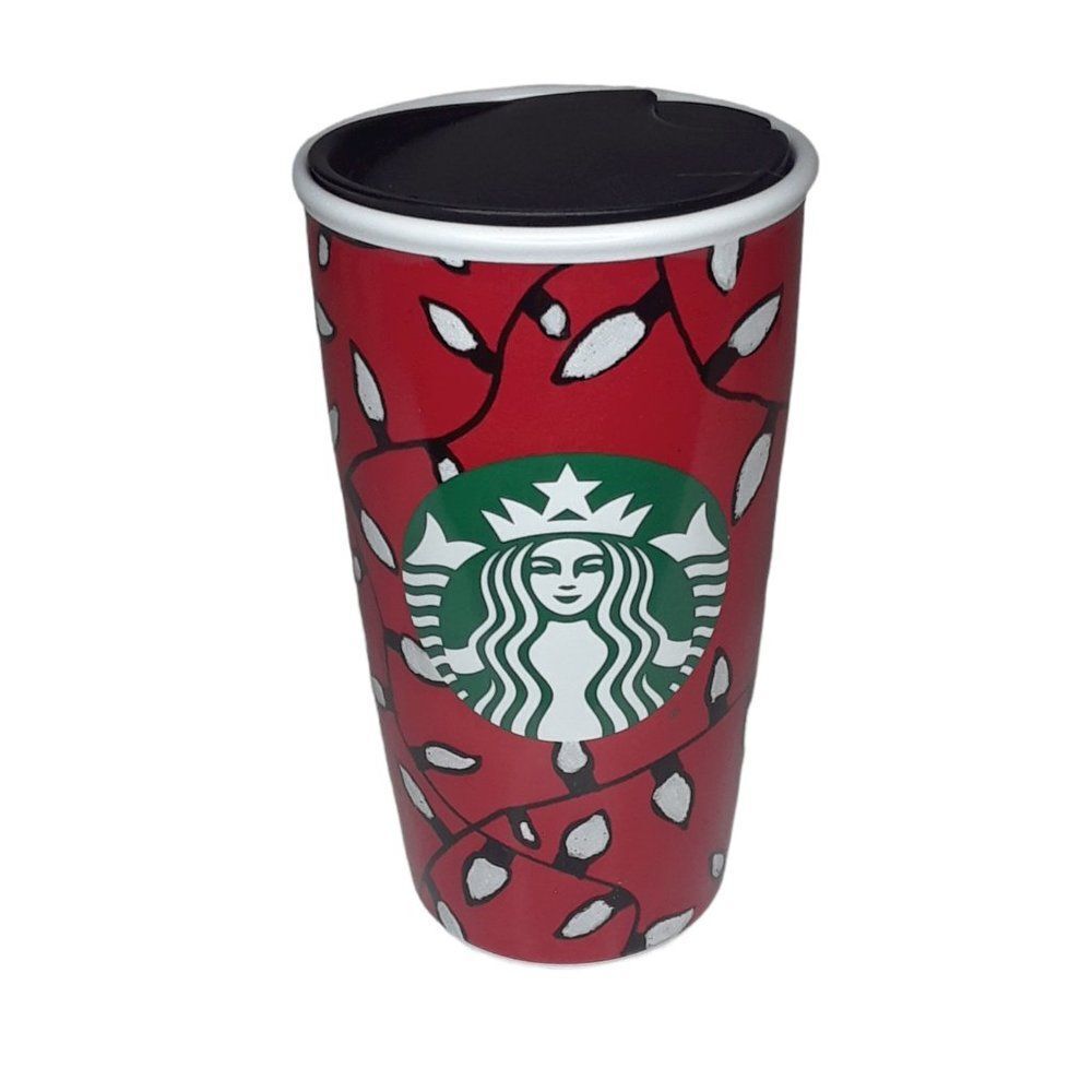 Starbucks Red Christmas Lights Tumbler with Lid 2016